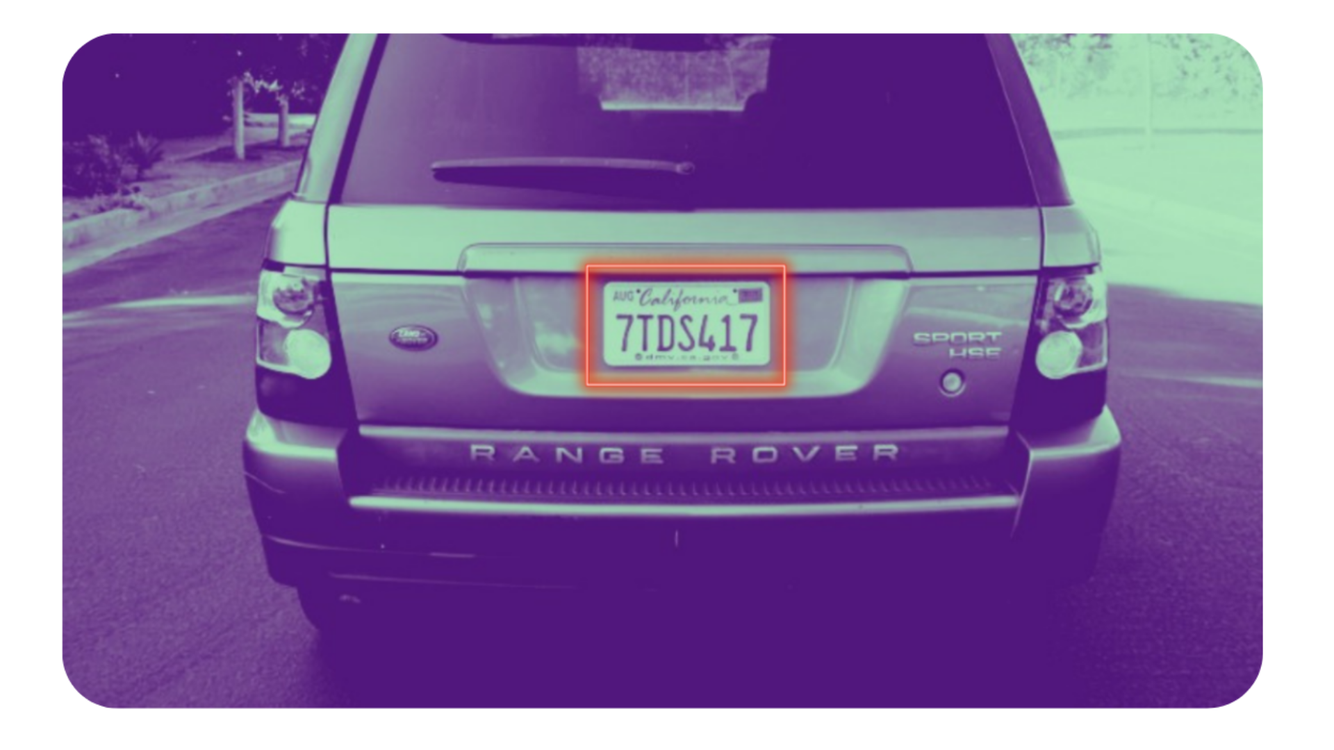 range rover license plate