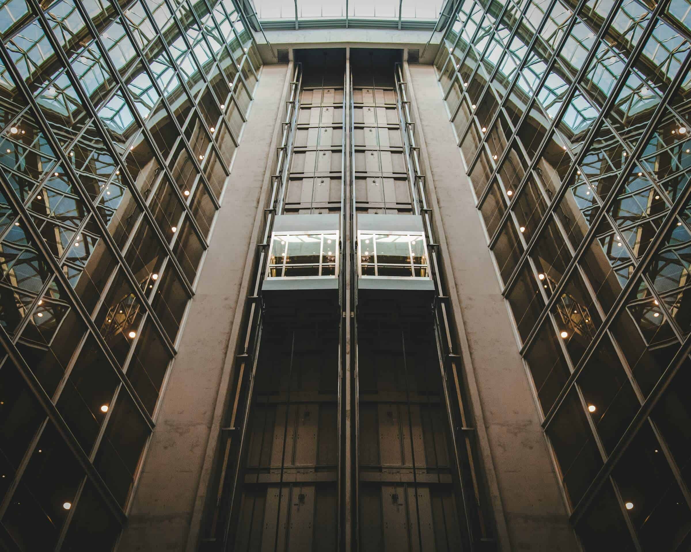 elevators in building interiors