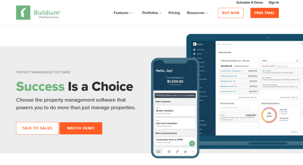 A preview of Buildium