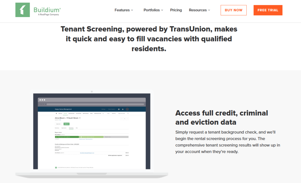 Rental Listings and Tenant Screening with Buildium