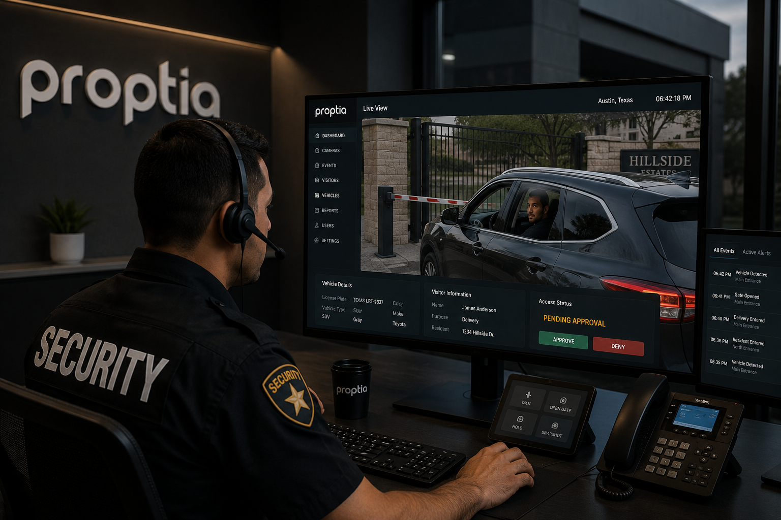 Virtual remote guarding austin texas organizations buildings commercial HOA