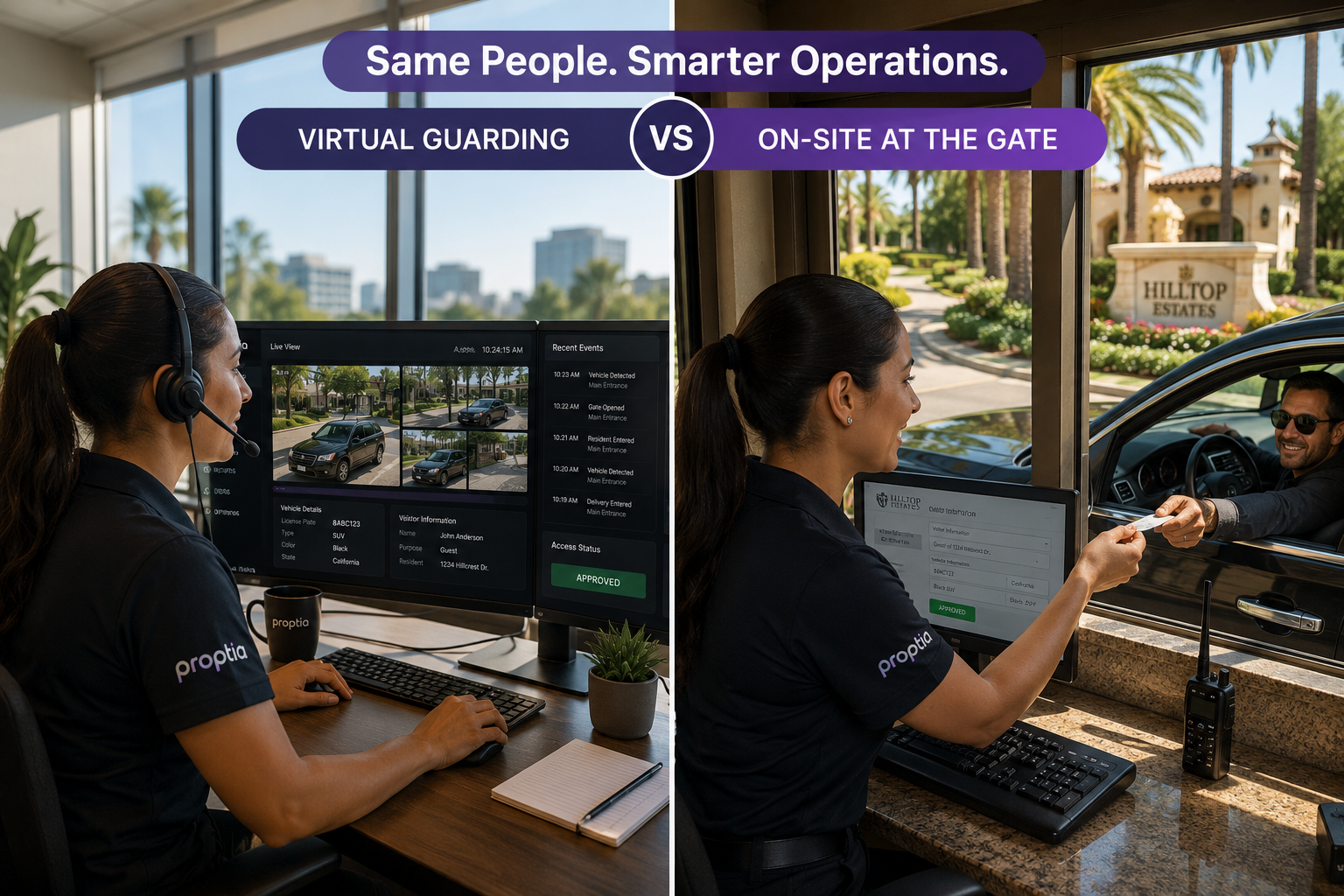 Virtual vs onsite guarding california HOAs