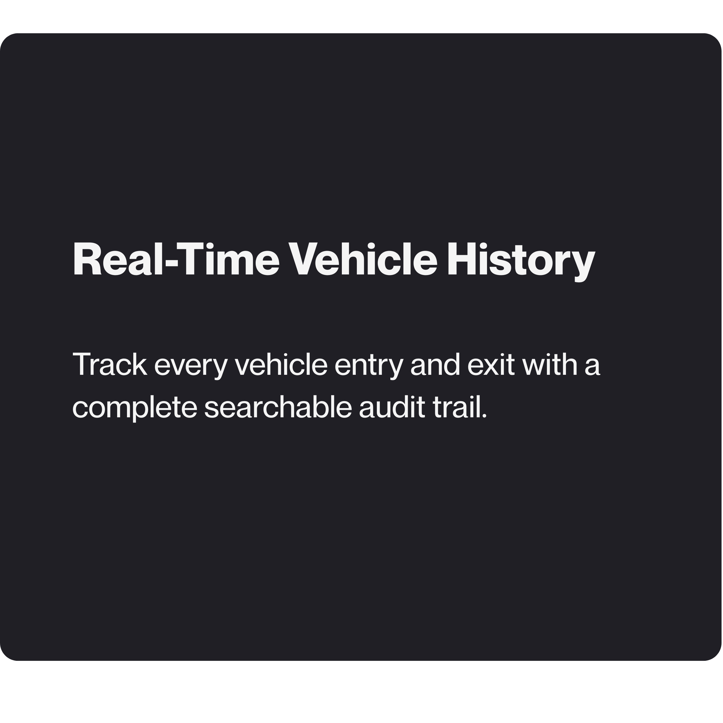 LPR real time vehicle history