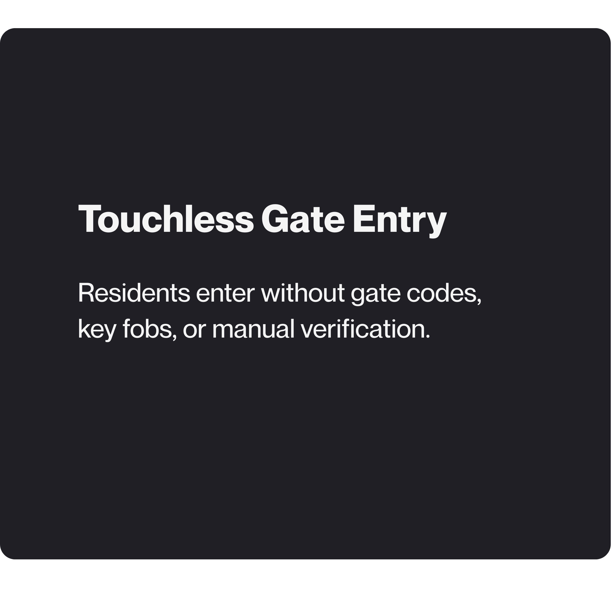 LPR touchless entry