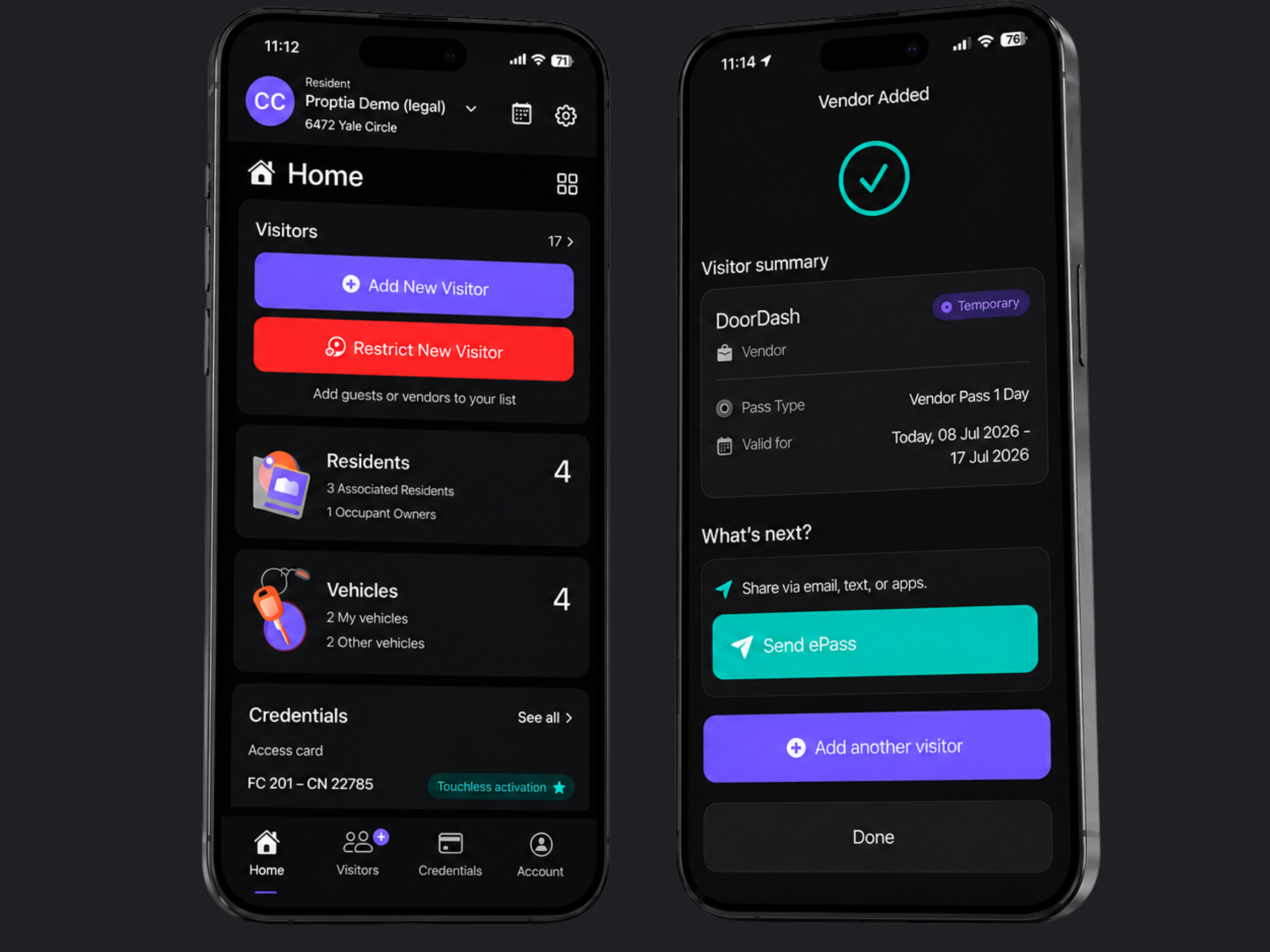 Proptia mobile app residents