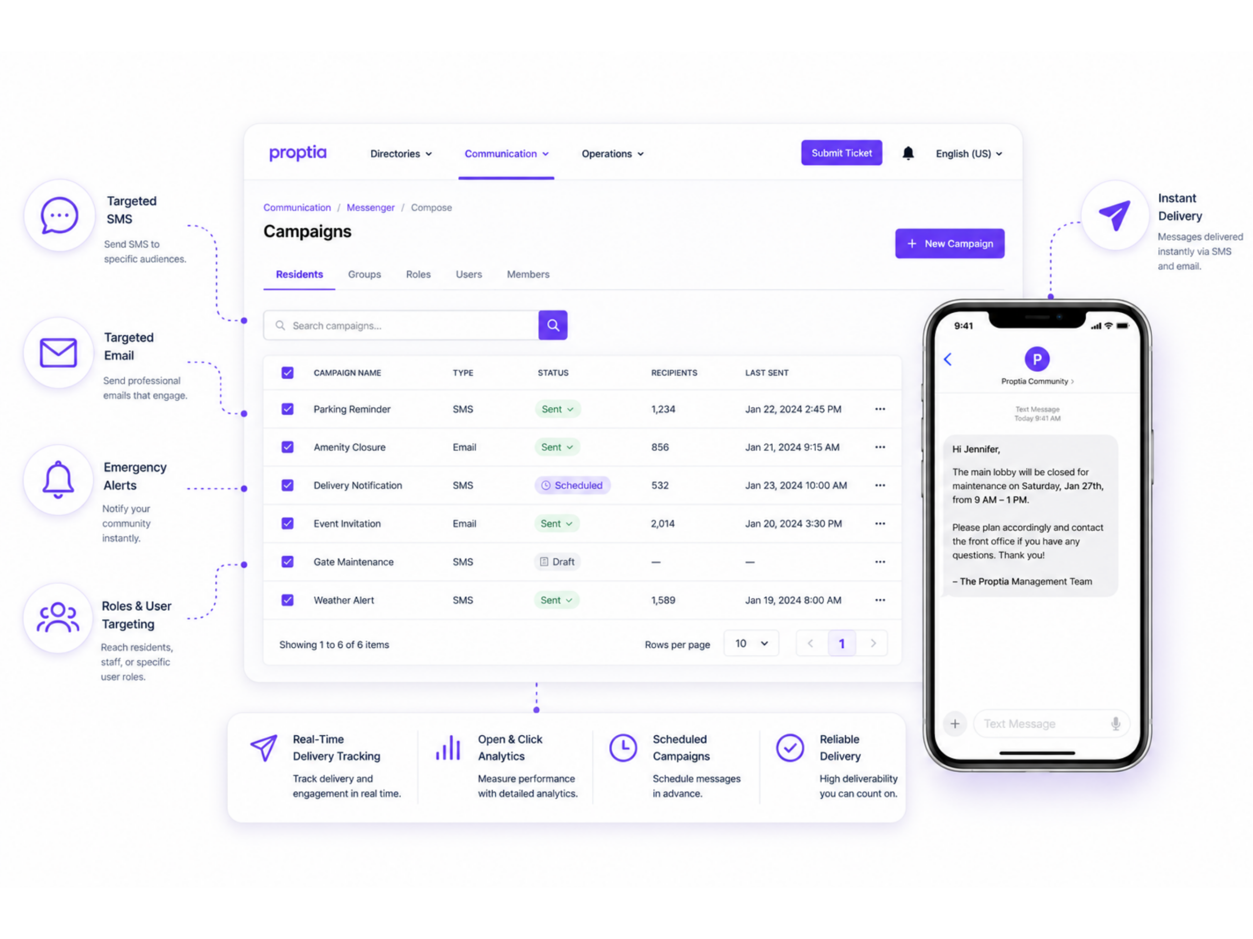 Resident Proptia Communication